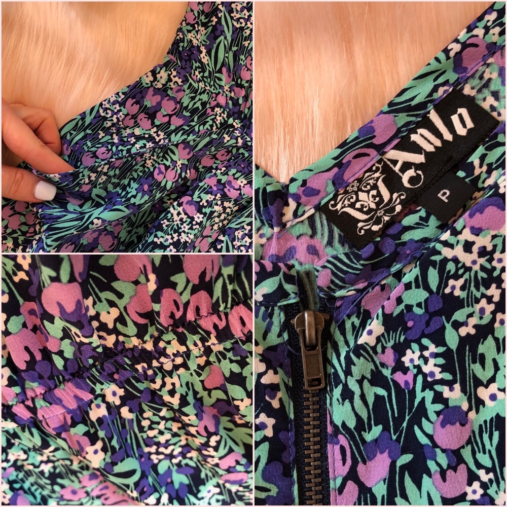 Anlo Floral Zip Dress - Picture 2 of 8
